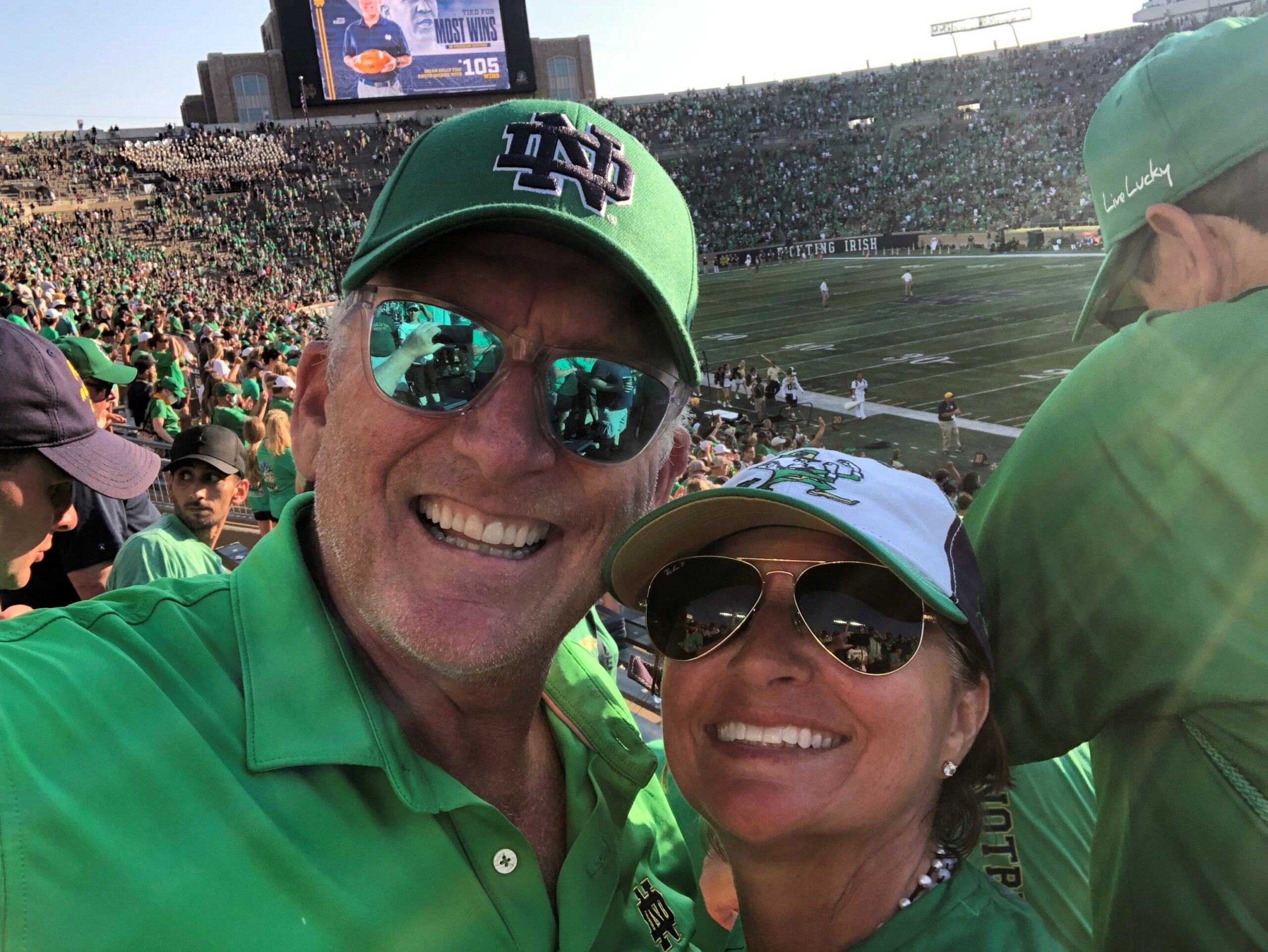 Chris and his wife at Notre Dame