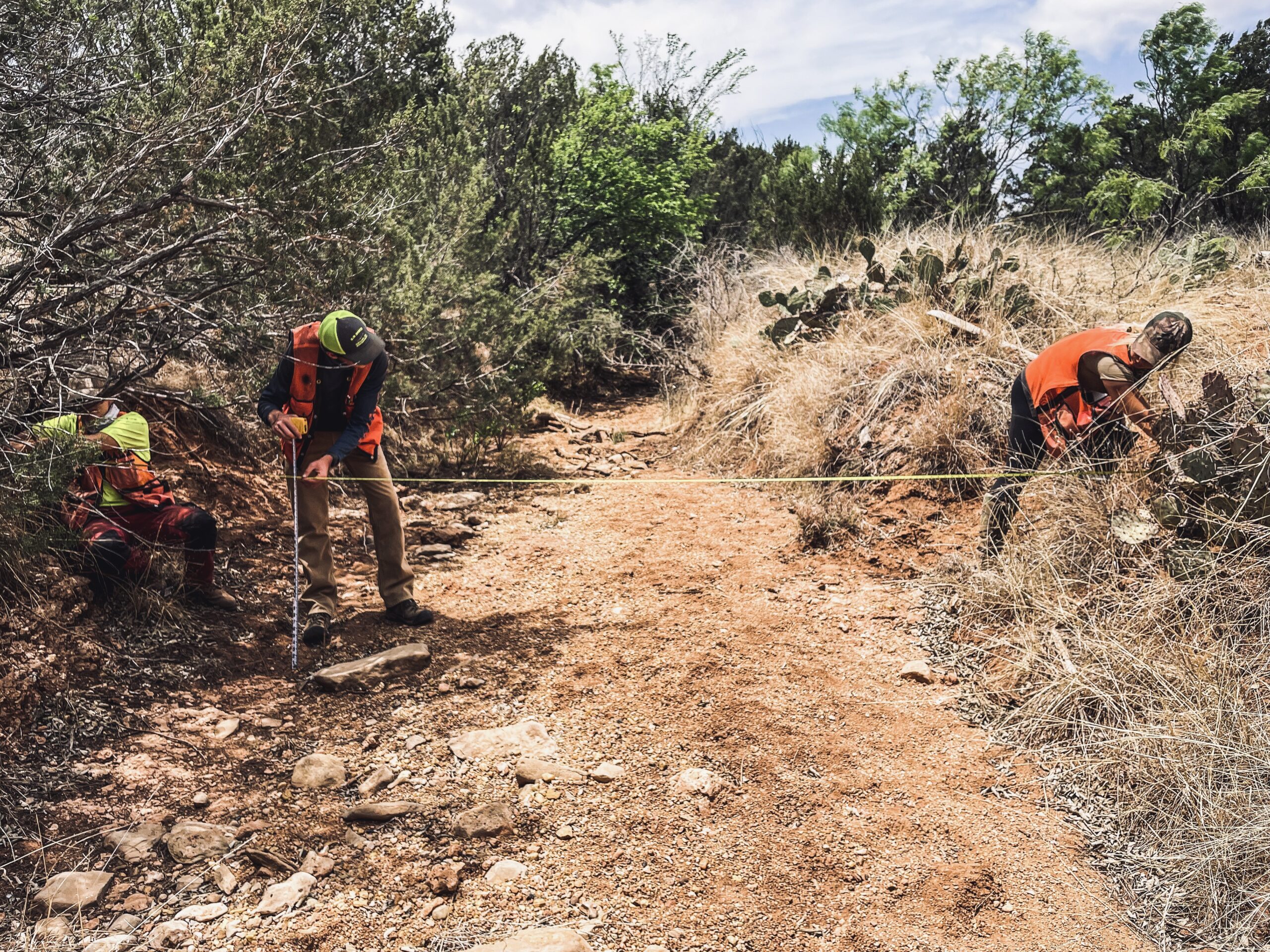 Richmond environmental team measuring data.